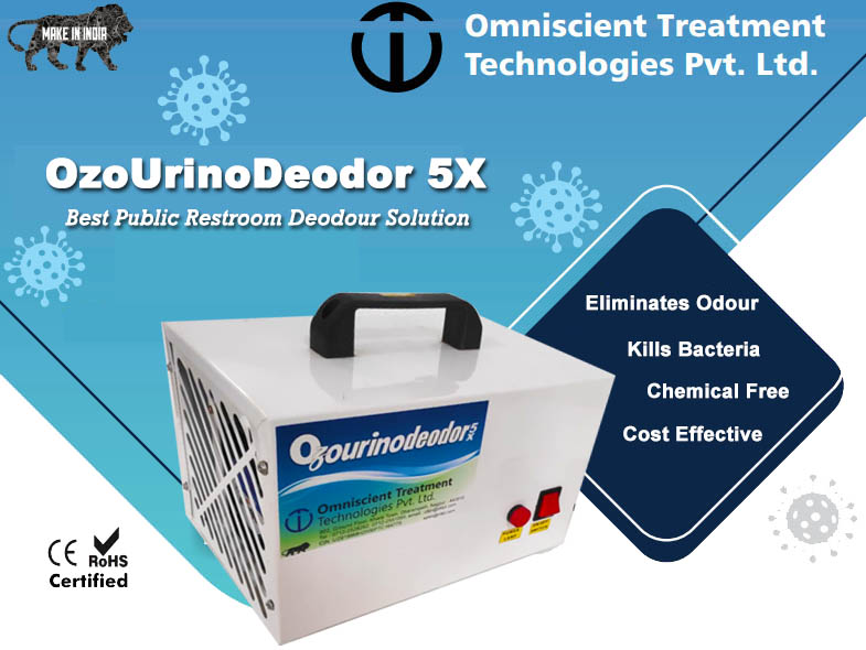 OzoUrinoDeodor - Ozone Based Public restroom deodor and disinfection solution